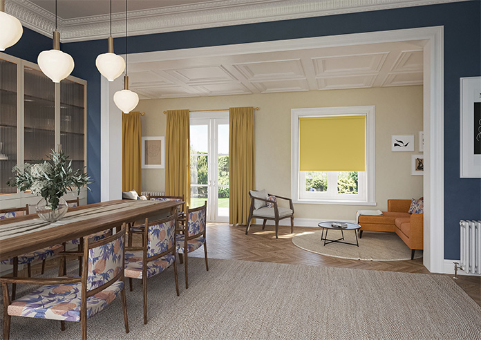 Palermo (Blackout), Mustard - Twist&Fit Roller Blind - Image 7